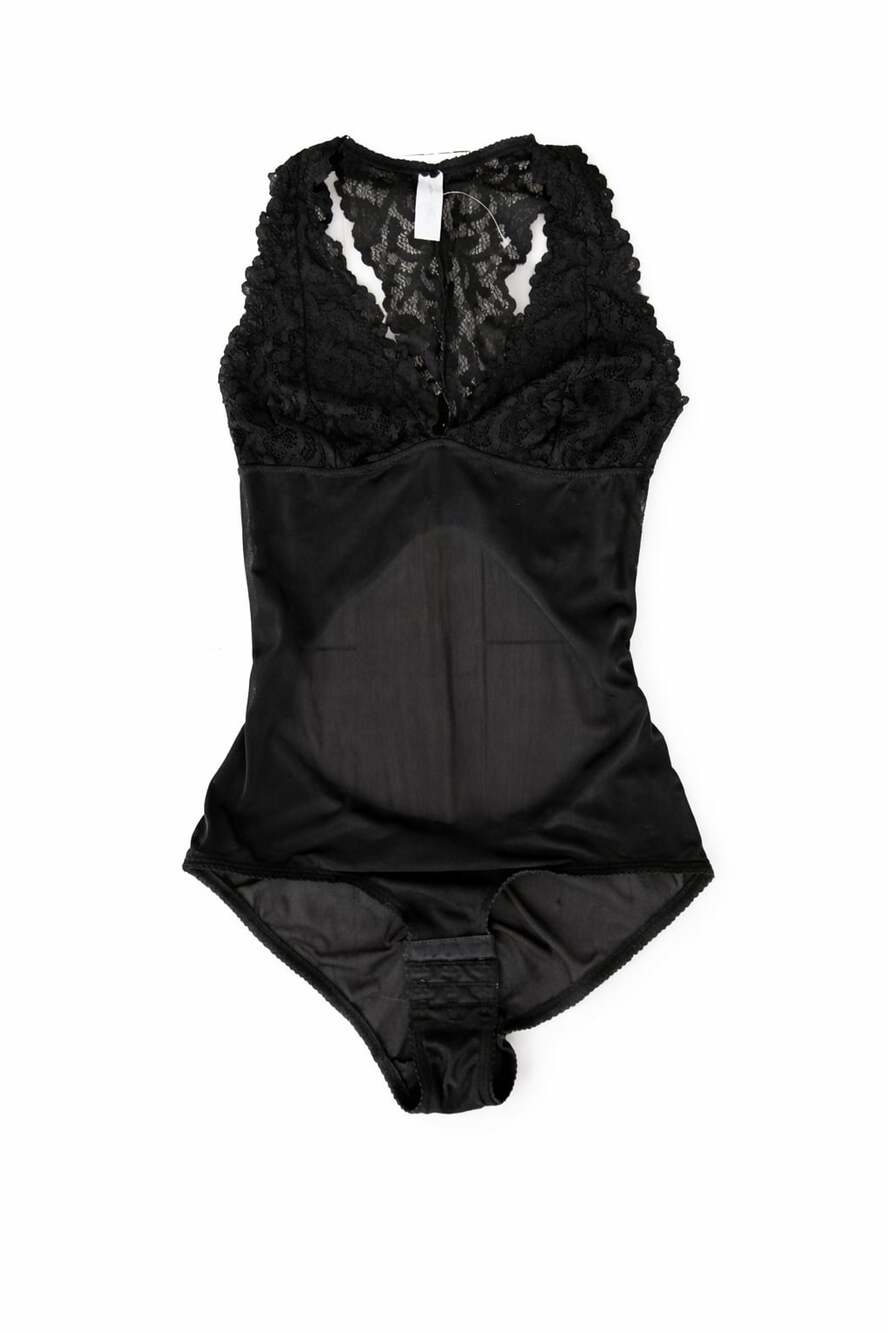 Y2K Black Lace Mesh Bodysuit Marilyn‎ Monroe NWOT Size M Baddie